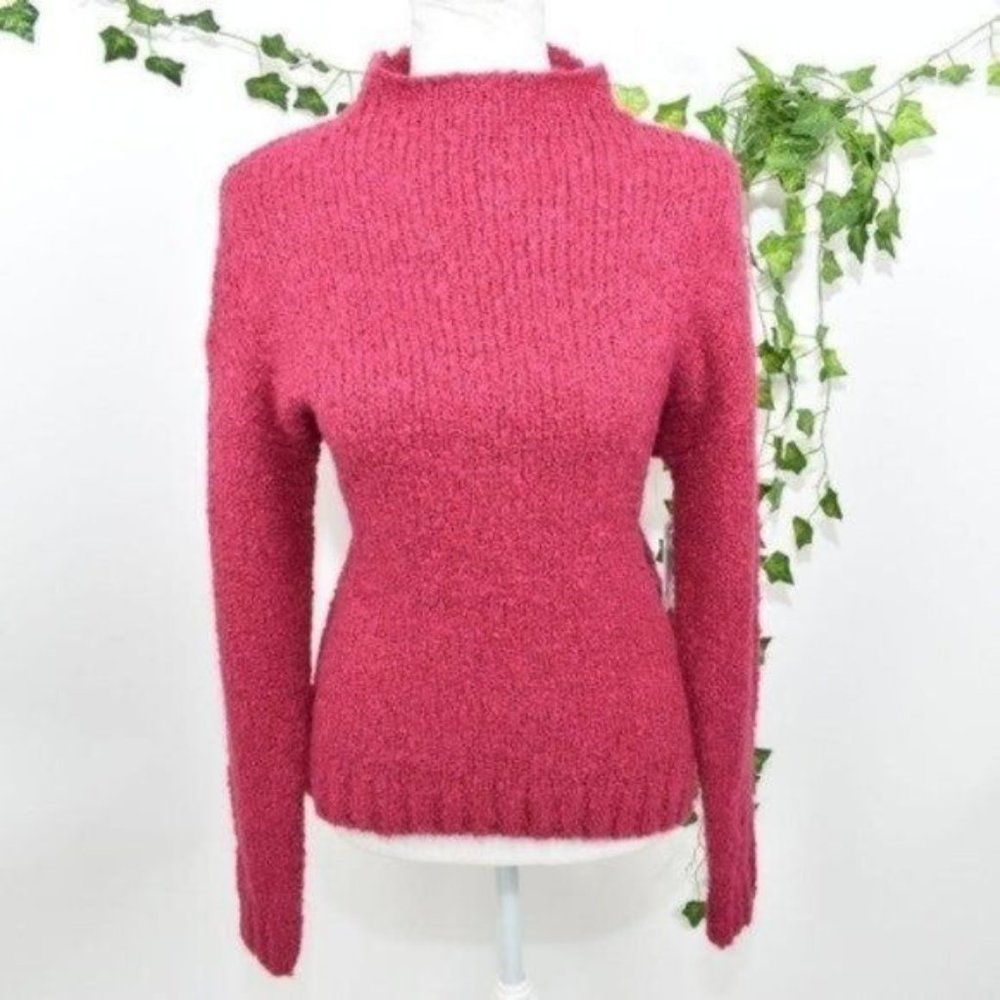 BP.  hot pink Cowl neck eyelash sweater